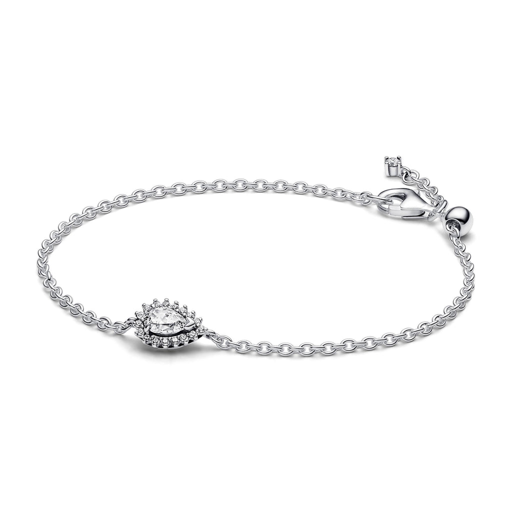 Pandora Timeless Bracelet Chaîne Halo Poire Scintillante 593001C01