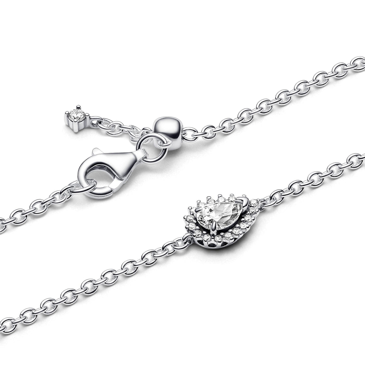 Pandora Timeless Bracelet Chaîne Halo Poire Scintillante 593001C01