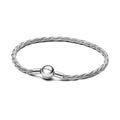 Pandora Moments Bracelet Maille Serpent Torsadée Fermoir Pandora Rond 593757C00