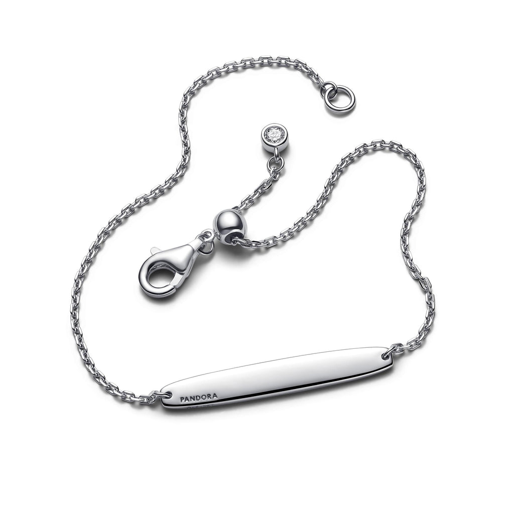 Pandora Moments Bracelet Chaîne Barre Gravable 594010C01
