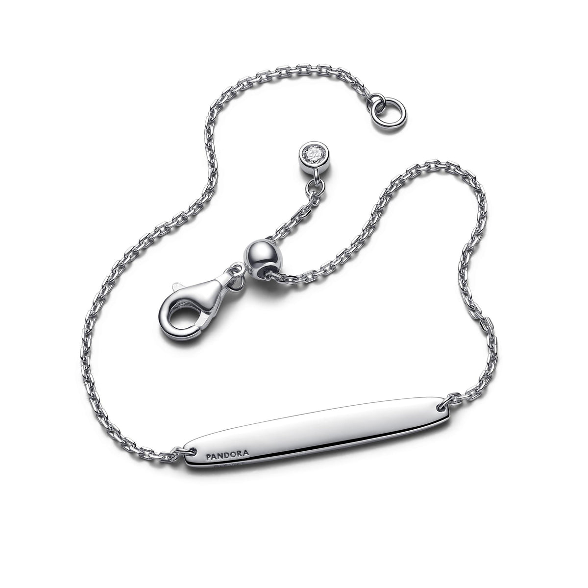 Pandora Moments Bracelet Chaîne Barre Gravable 594010C01