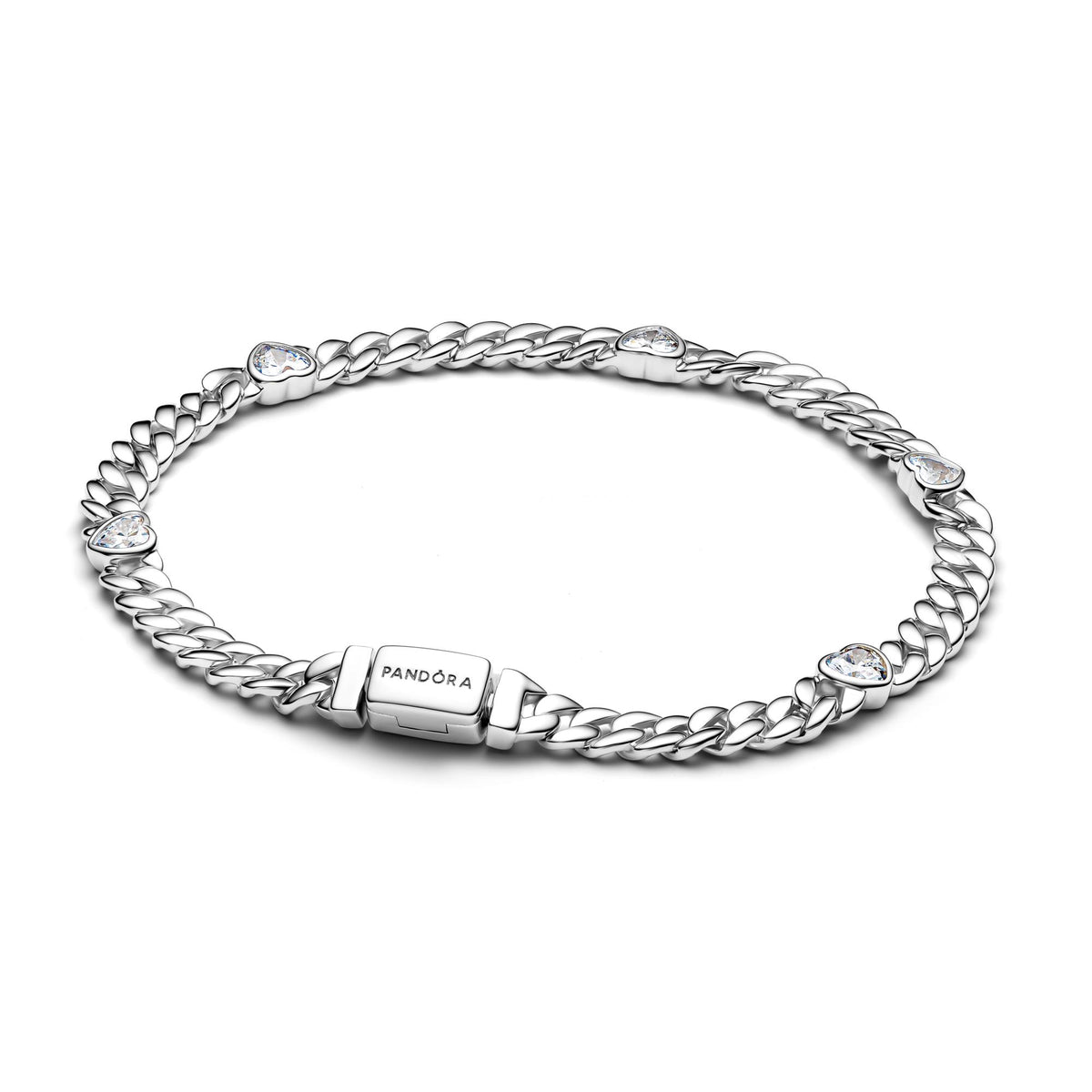 Pandora Timeless Bracelet Maille Cubaine Cœur 594226C01