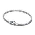 Pandora Moments Bracelet à Charms Maille Sétaire Fermoir Pavé 594462C01