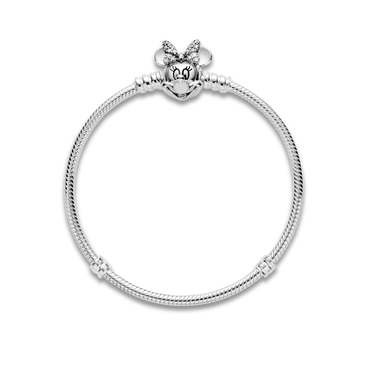 Pandora Disney Bracelet Maille Serpent Fermoir Disney Pandora Moments Pavé Minnie 597770CZ