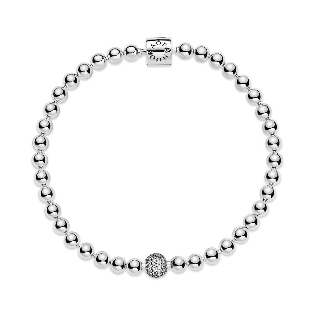 Pandora Signature Bracelet Sphère et Pavé 598342CZ