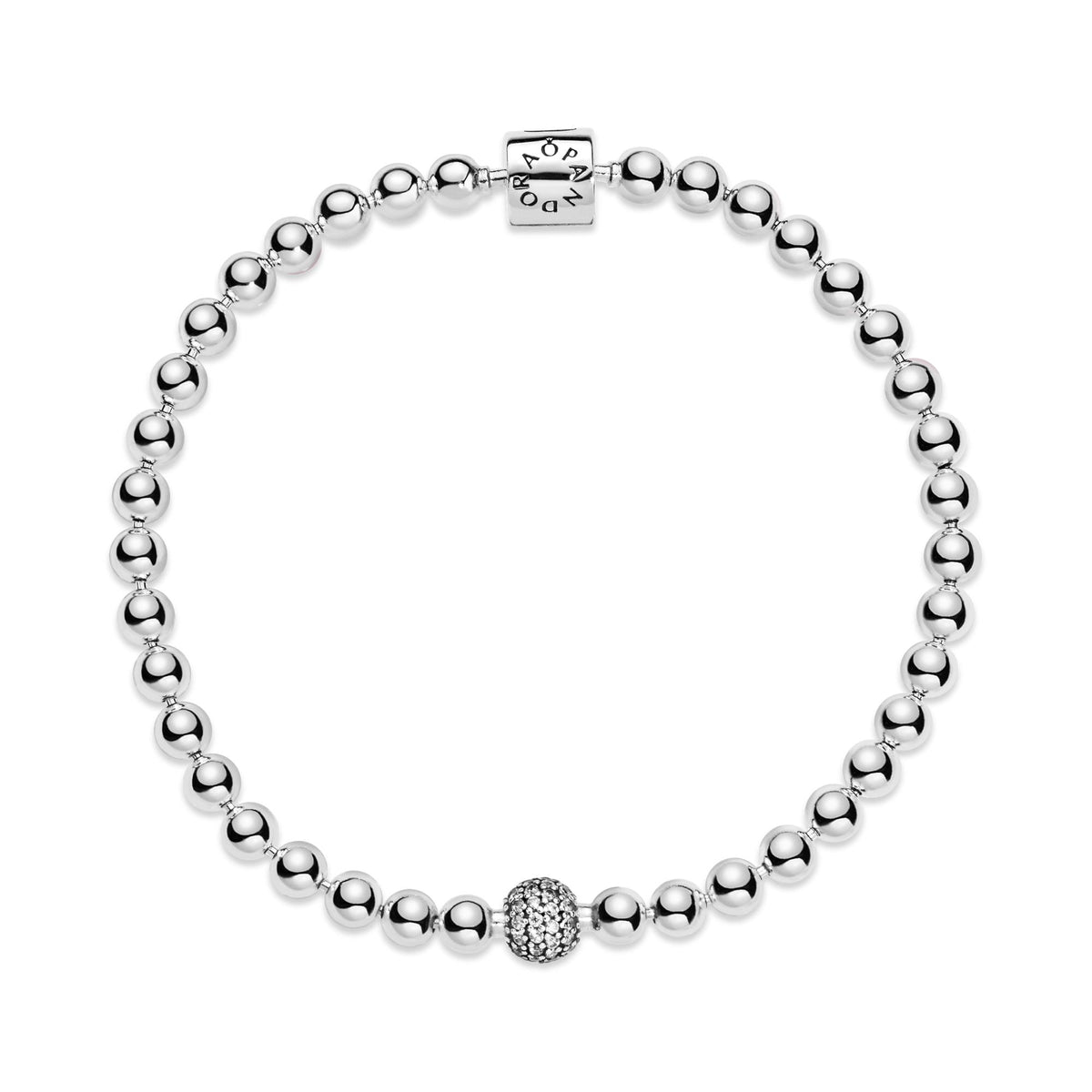 Pandora Signature Bracelet Sphère et Pavé 598342CZ