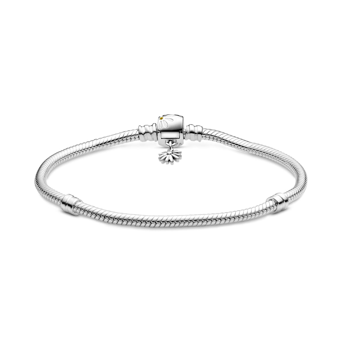 Pandora Moments Bracelet Maille Serpent Fermoir Marguerite 598776C01