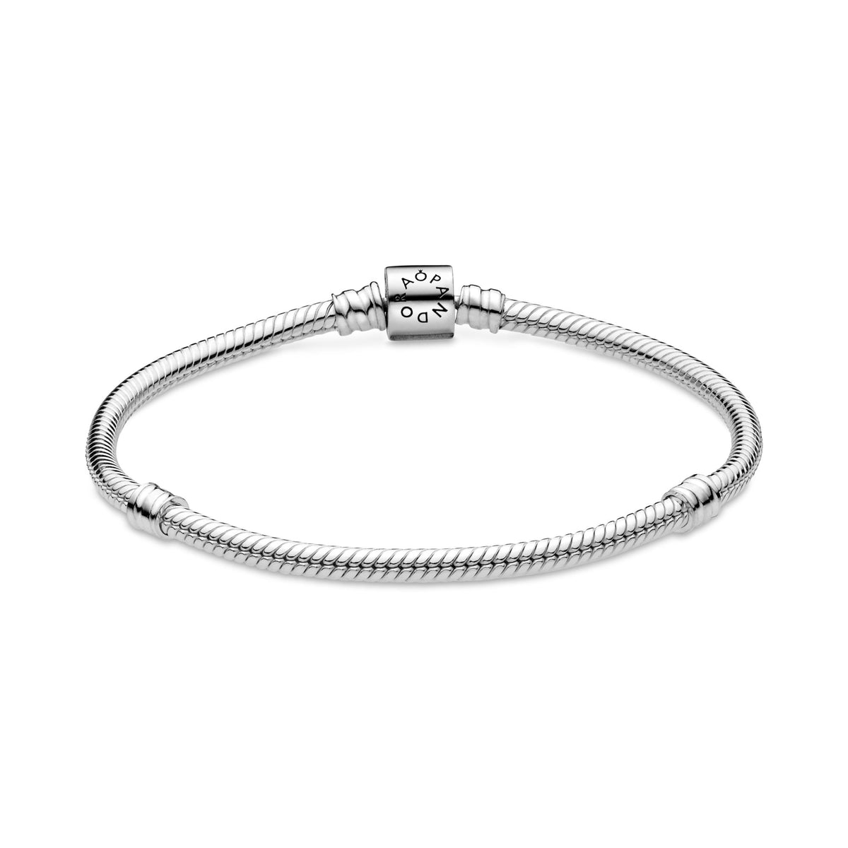 Pandora Moments Bracelet Maille Serpent Fermoir Barillet 598816C00