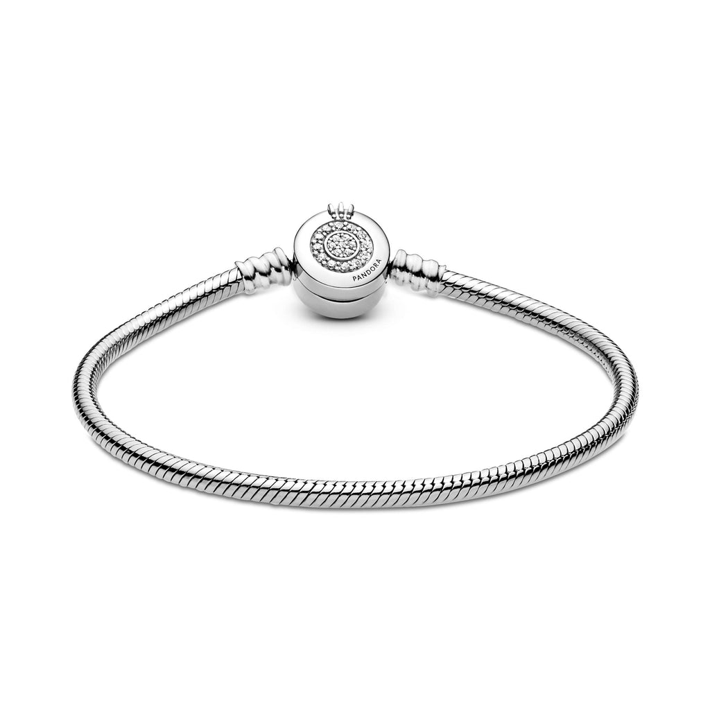 Pandora Moments Bracelet Maille Serpent O Couronné Scintillant 599046C01