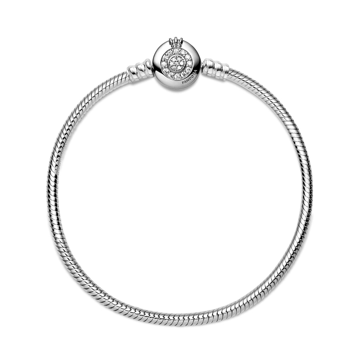 Pandora Moments Bracelet Maille Serpent O Couronné Scintillant 599046C01