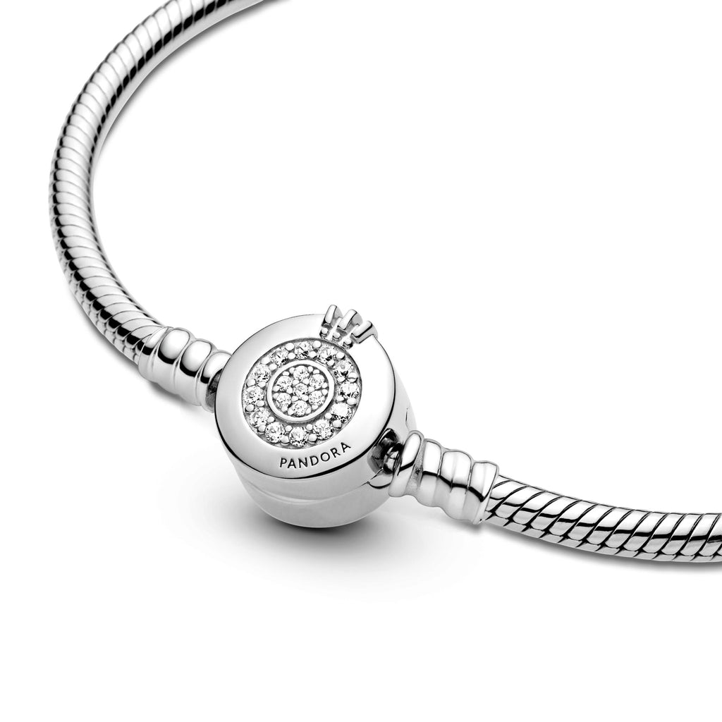 Pandora Moments Bracelet Maille Serpent O Couronné Scintillant 599046C01