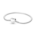 Pandora Moments Bracelet Maille Serpent Fermoir Cœur Gravable 599206C00