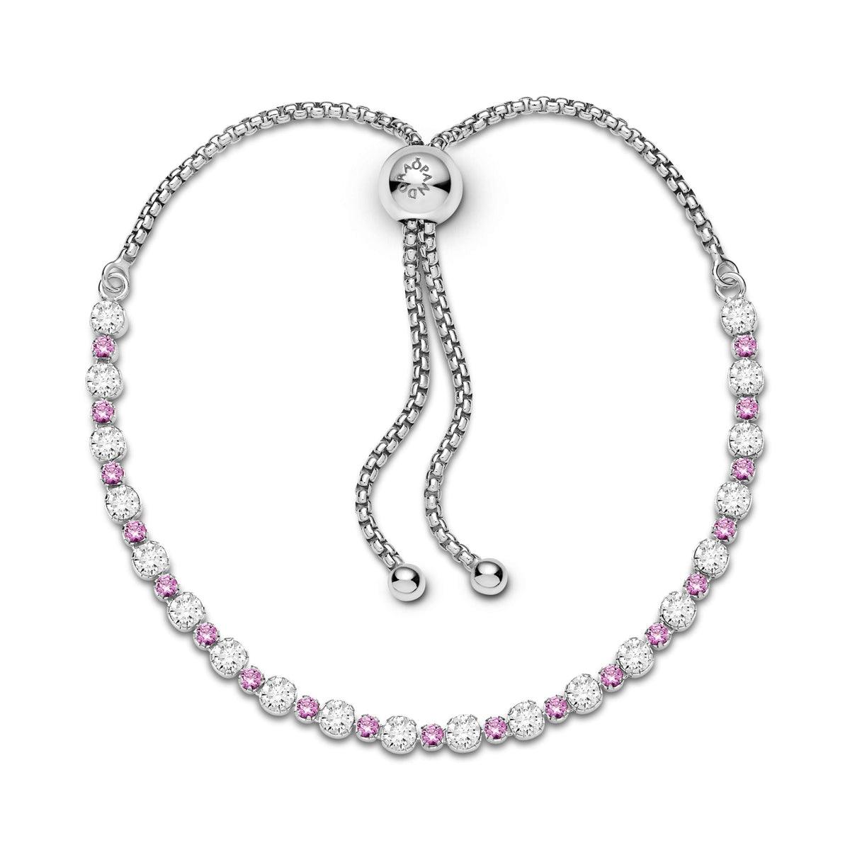 Pandora Timeless Bracelet Coulissant Éclat Rose & Incolore 599377C02