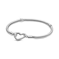 Pandora Moments Bracelet Maille Serpent Fermoir Cœur 599539C00