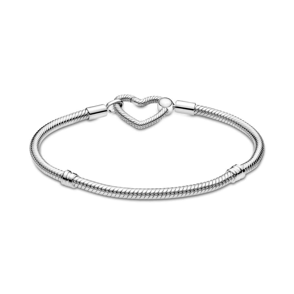 Pandora Moments Bracelet Maille Serpent Fermoir Cœur 599539C00