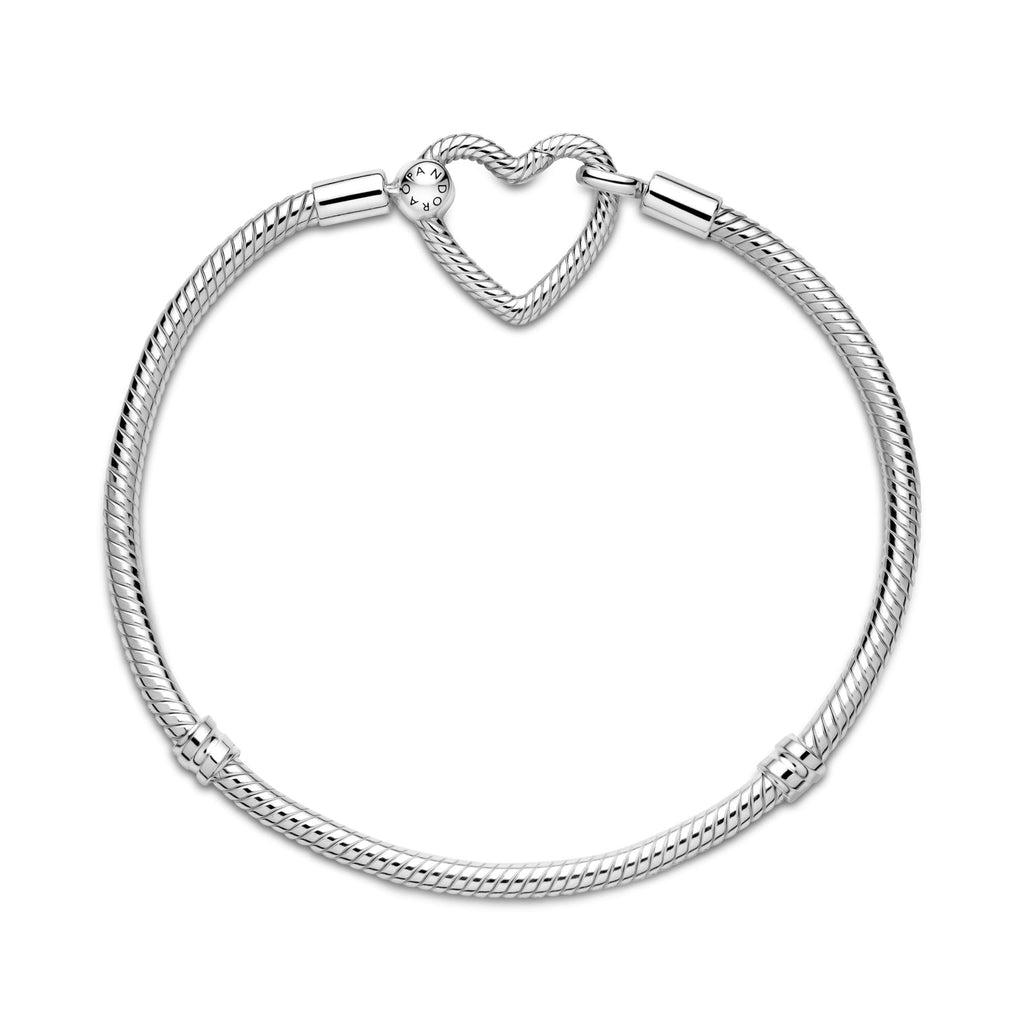 Pandora Moments Bracelet Maille Serpent Fermoir Cœur 599539C00