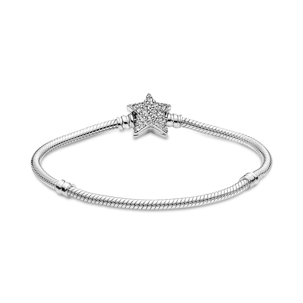 Pandora Moments Bracelet Maille Serpent Fermoir Étoile Asymétrique 599639C01
