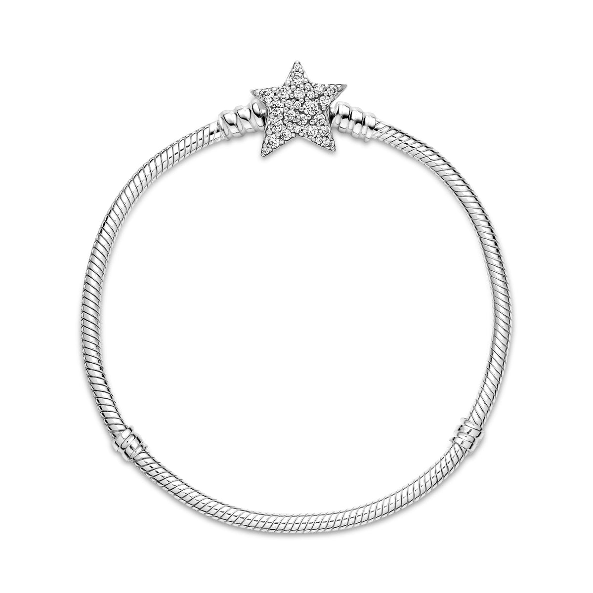Pandora Moments Bracelet Maille Serpent Fermoir Étoile Asymétrique 599639C01