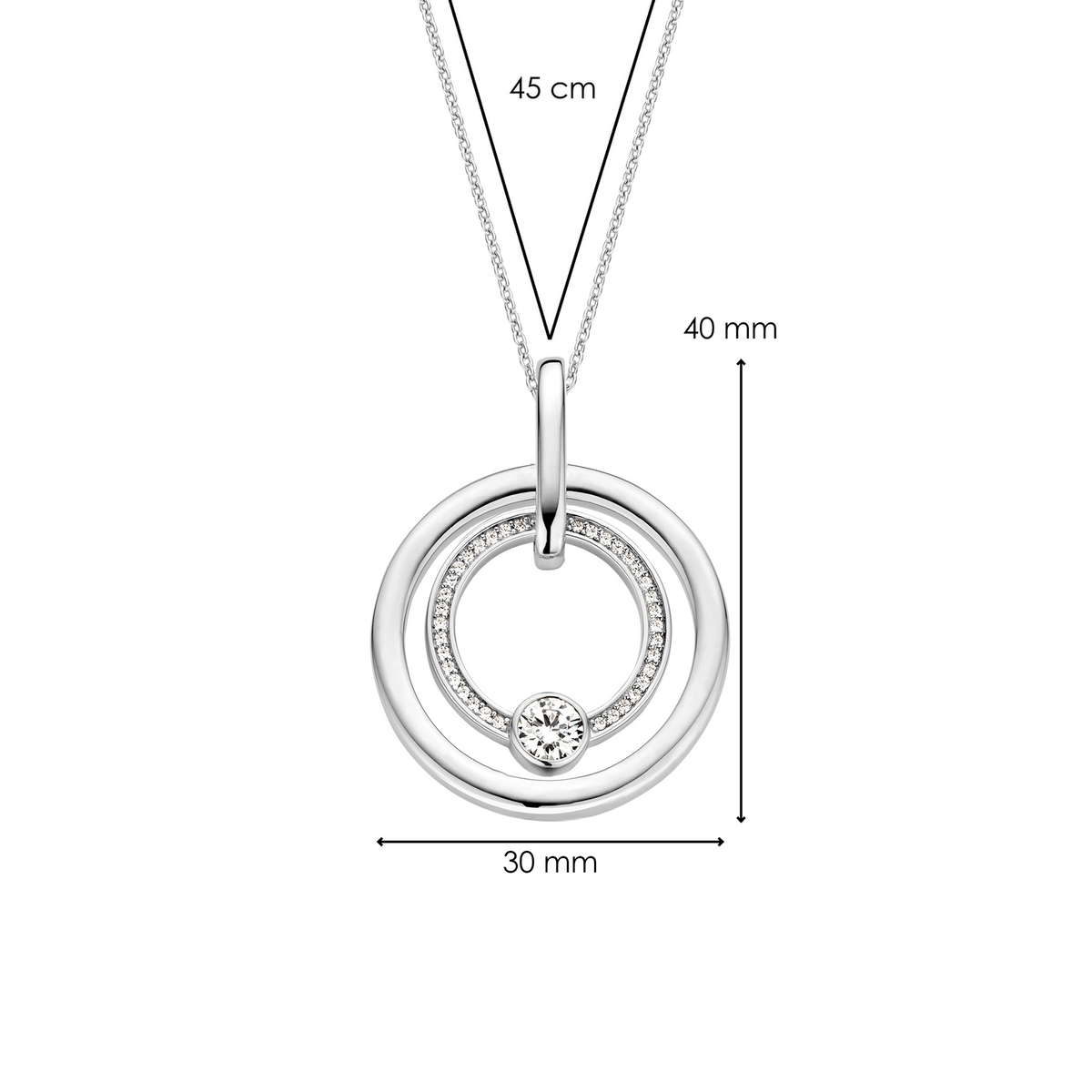 Ti Sento Milano Pendentif Cercles 6755ZI