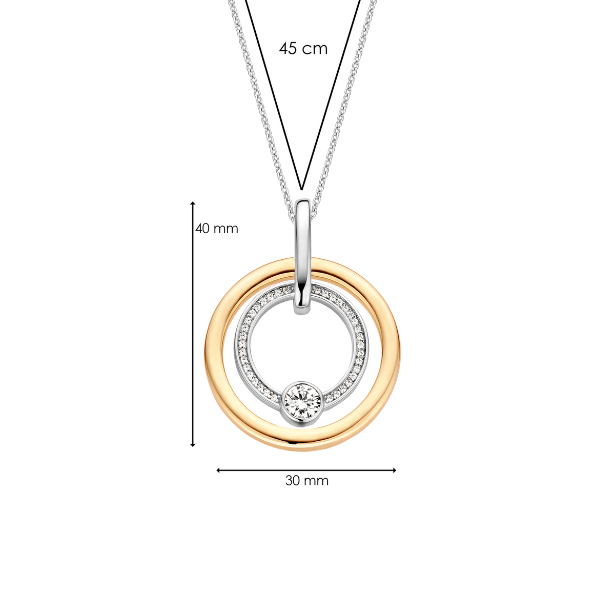 Ti Sento Milano Pendentif Cercles 6755ZY