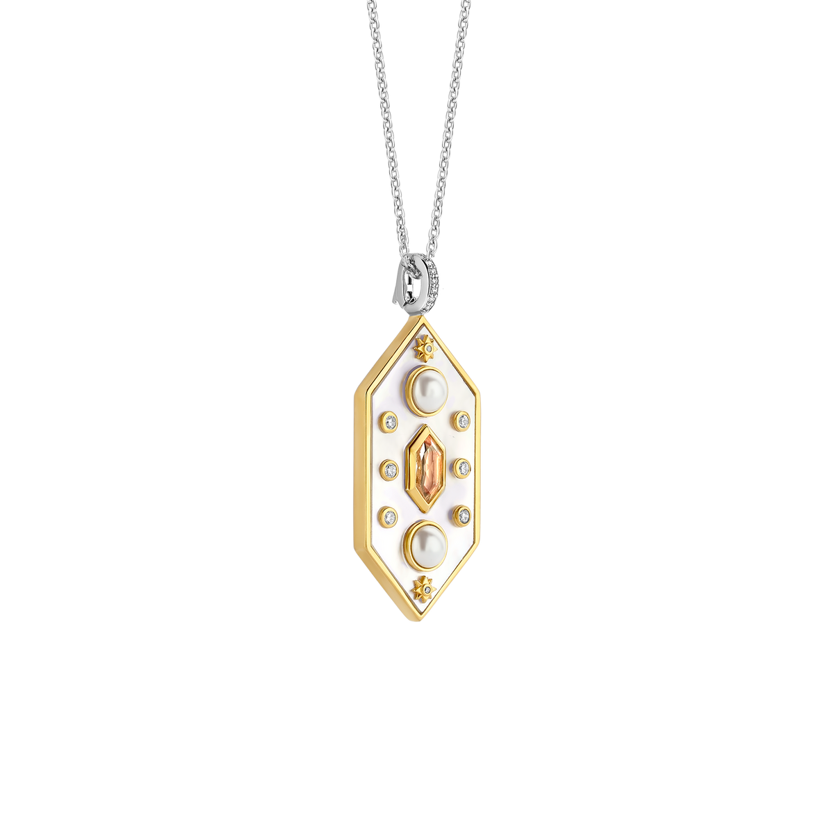 Ti Sento Milano Pendentif Lune et étoiles 6825MW