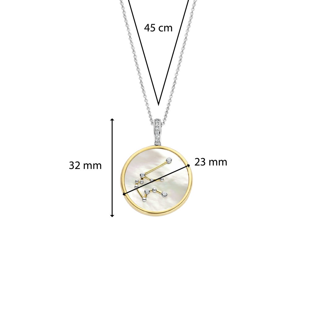 Ti Sento Milano Pendentif Verseau Lune et étoiles 6826AQ