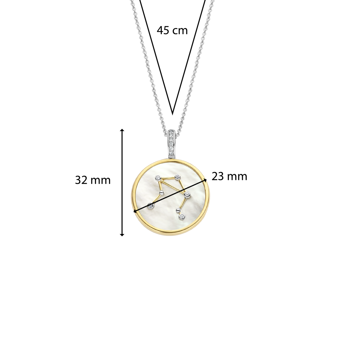 Ti Sento Milano Pendentif Balance Lune et étoiles 6826LI