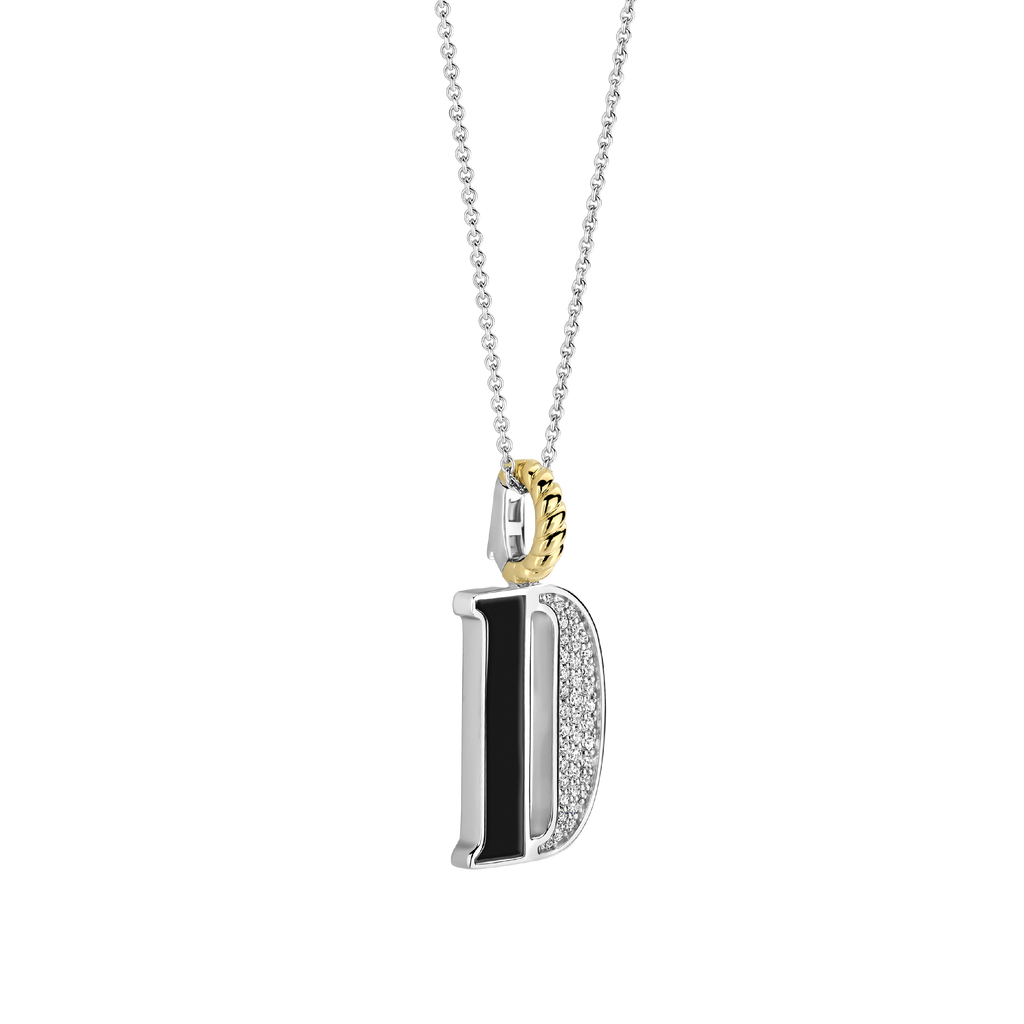 Ti Sento Milano Pendentif lettre D Lettres et chiffres 6840BL_D