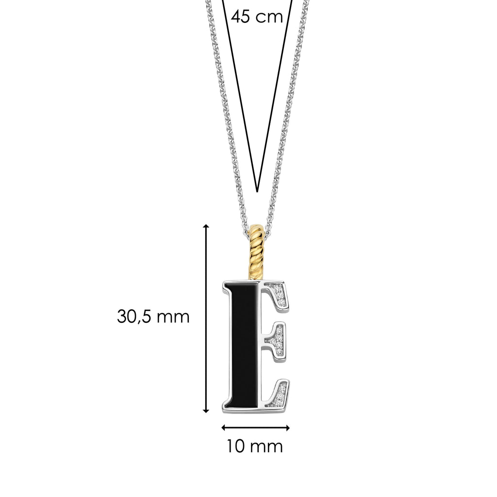 Ti Sento Milano Pendentif lettre E Lettres et chiffres 6840BL_E
