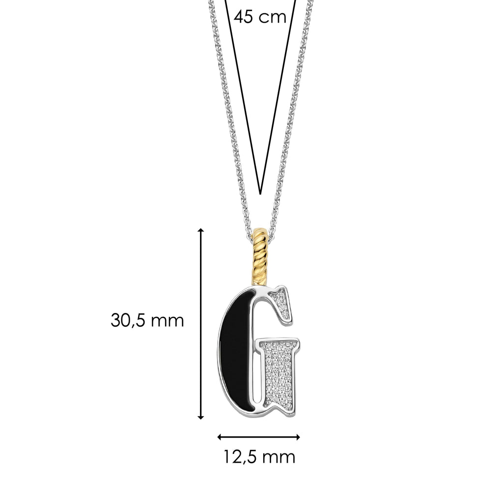Ti Sento Milano Pendentif lettre G Lettres et chiffres 6840BL_G