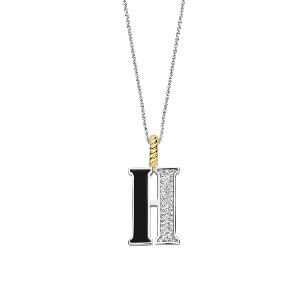 Ti Sento Milano Pendentif lettre H Lettres et chiffres 6840BL_H