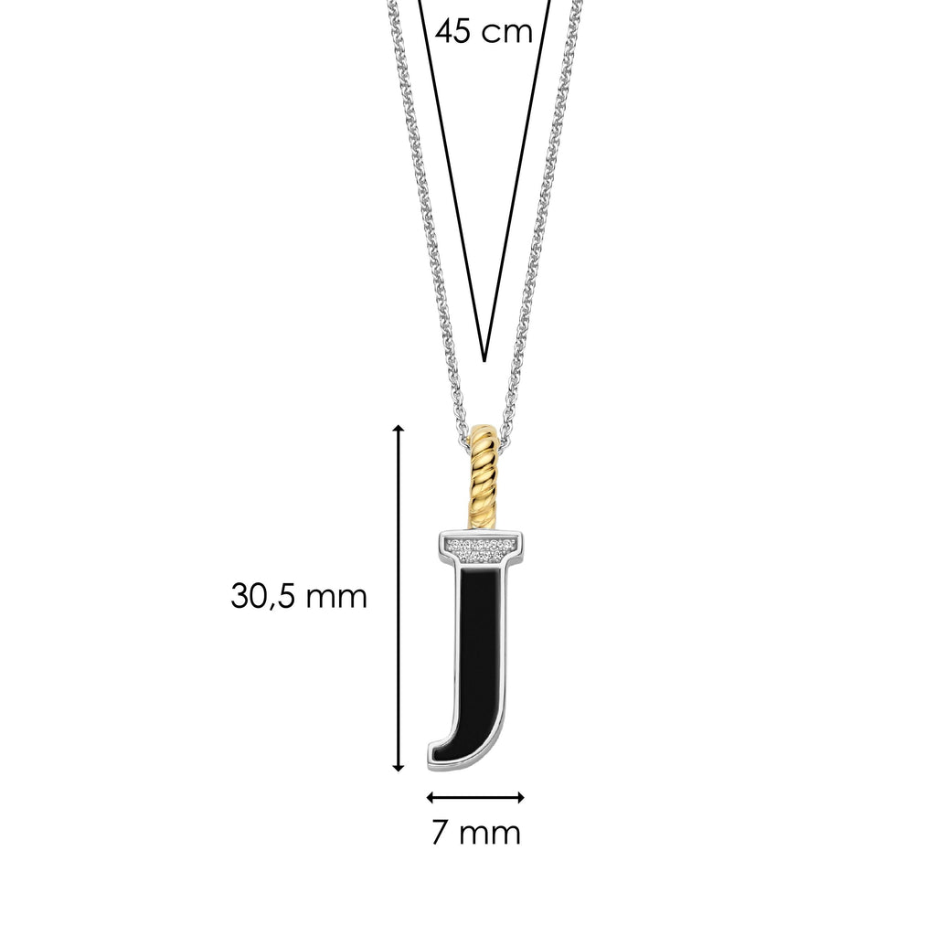 Ti Sento Milano Pendentif lettre J Lettres et chiffres 6840BL_J
