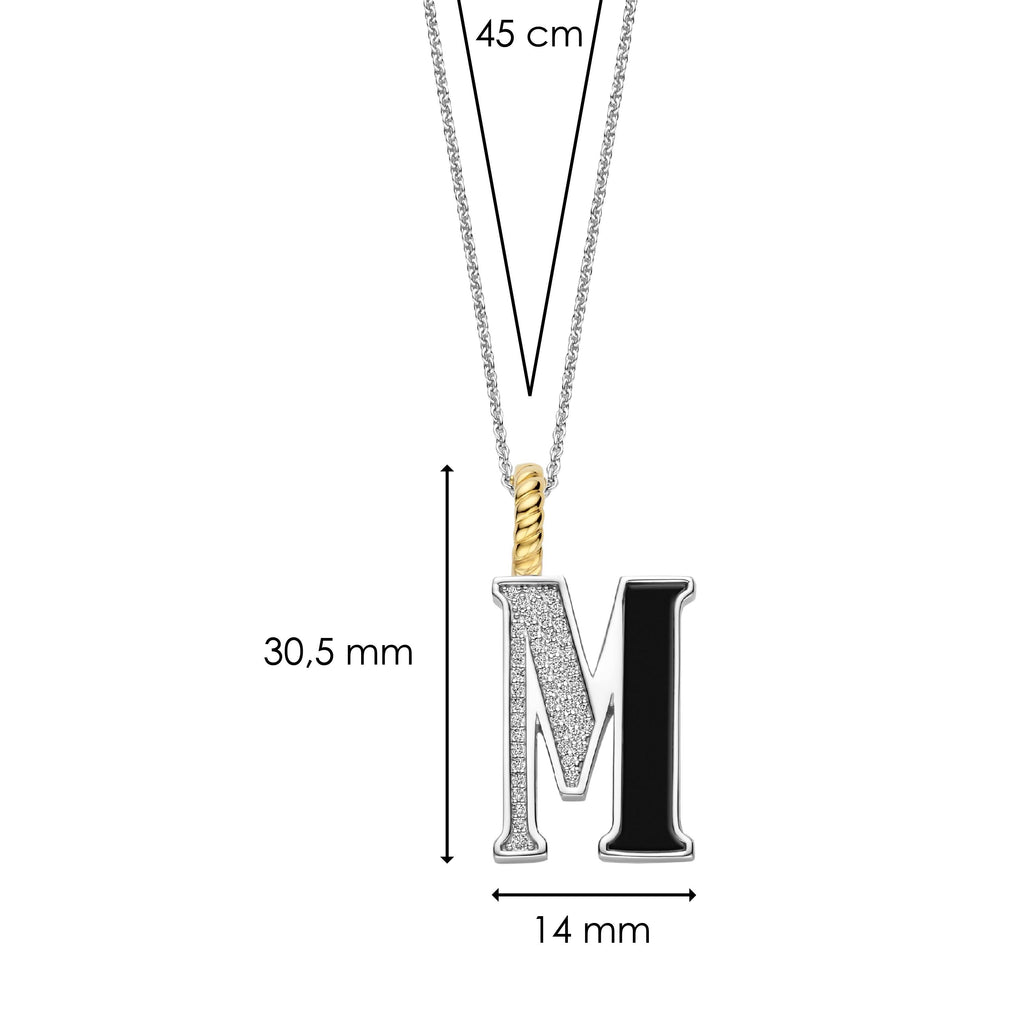 Ti Sento Milano Pendentif lettre M Lettres et chiffres 6840BL_M