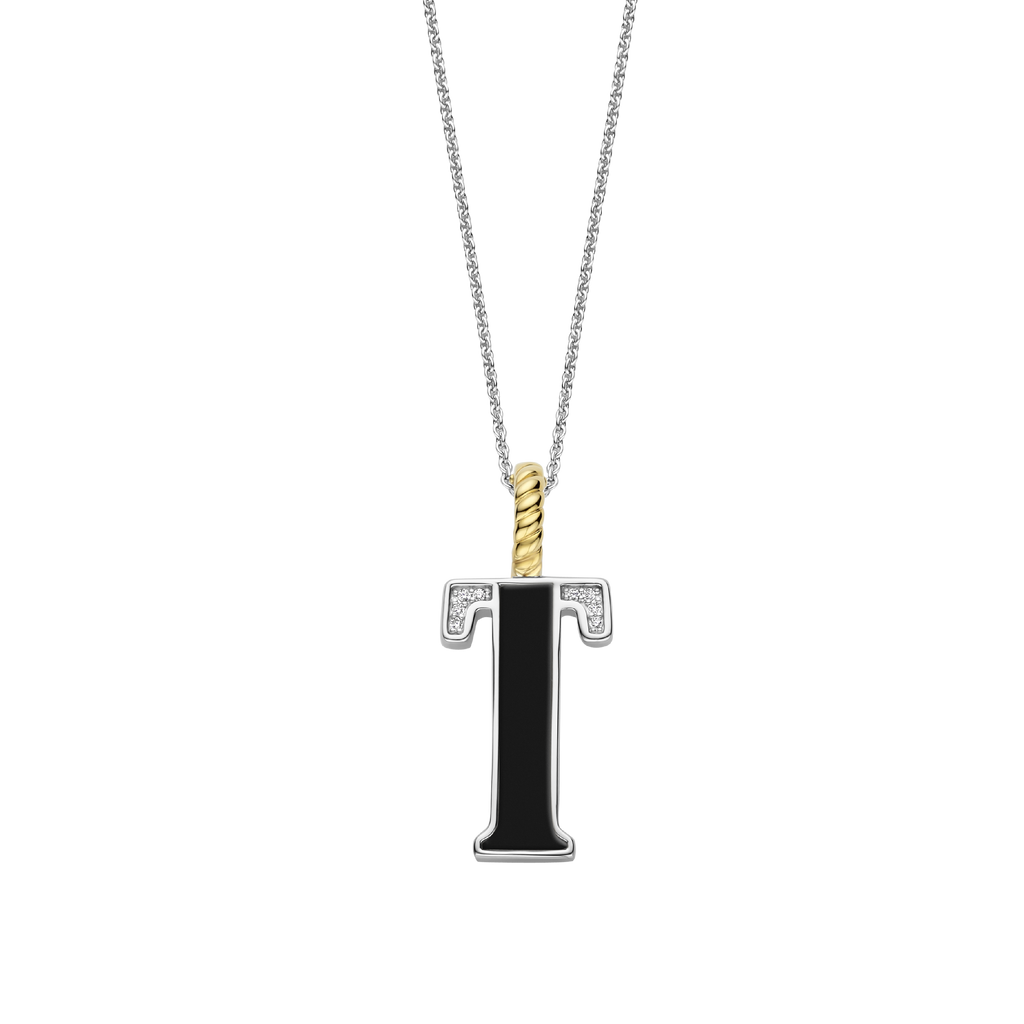 Ti Sento Milano Pendentif lettre T Lettres et chiffres 6840BL_T
