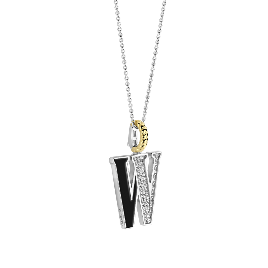 Ti Sento Milano Pendentif lettre W Lettres et chiffres 6840BL_W