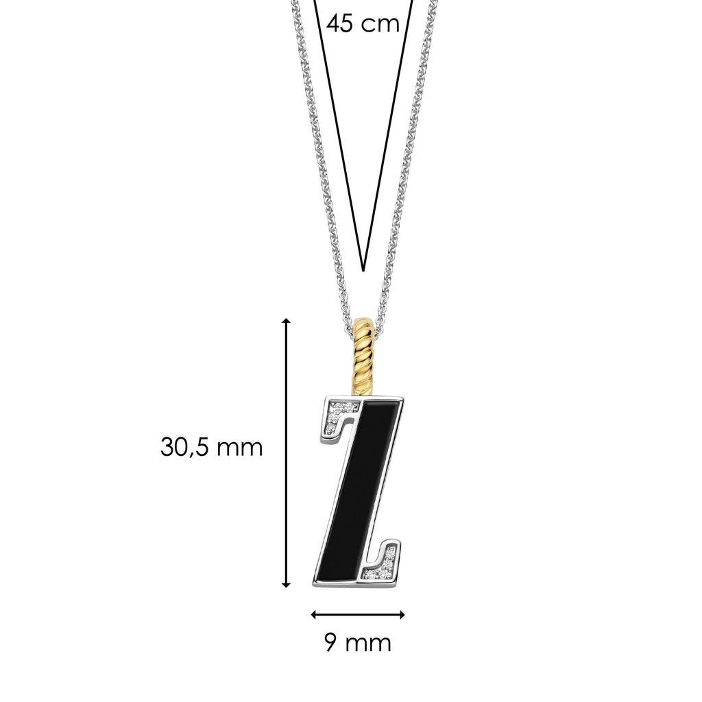 Ti Sento Milano Pendentif lettre Z Lettres et chiffres 6840BL_Z