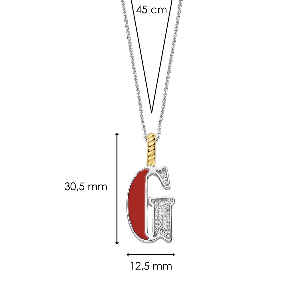 Ti Sento Milano Pendentif lettre G Lettres et chiffres 6840CR_G