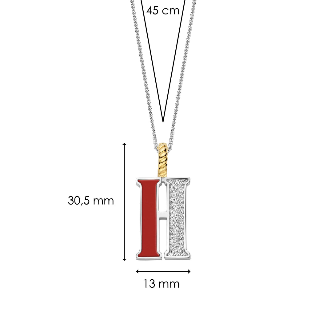 Ti Sento Milano Pendentif lettre H Lettres et chiffres 6840CR_H