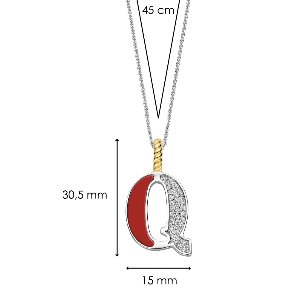 Ti Sento Milano Pendentif lettre Q Lettres et chiffres 6840CR_Q