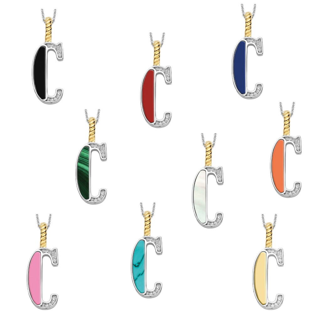 Ti Sento Milano Pendentif lettre C Lettres et chiffres 6840PI_C