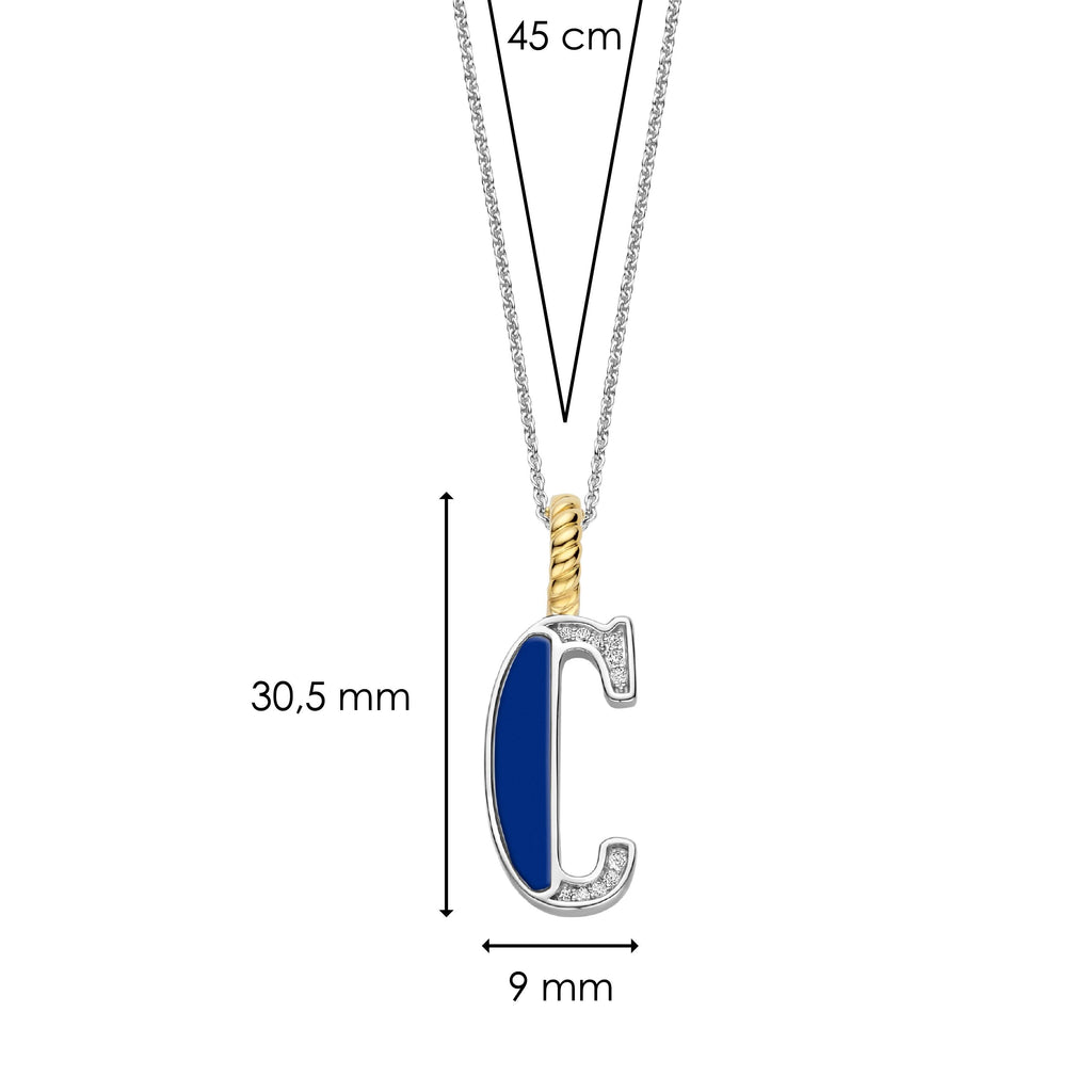 Ti Sento Milano Pendentif lettre C Lettres et chiffres 6840LB_C