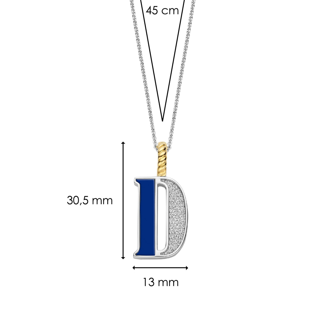 Ti Sento Milano Pendentif lettre D Lettres et chiffres 6840LB_D