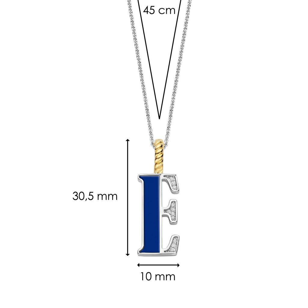 Ti Sento Milano Pendentif lettre E Lettres et chiffres 6840LB_E