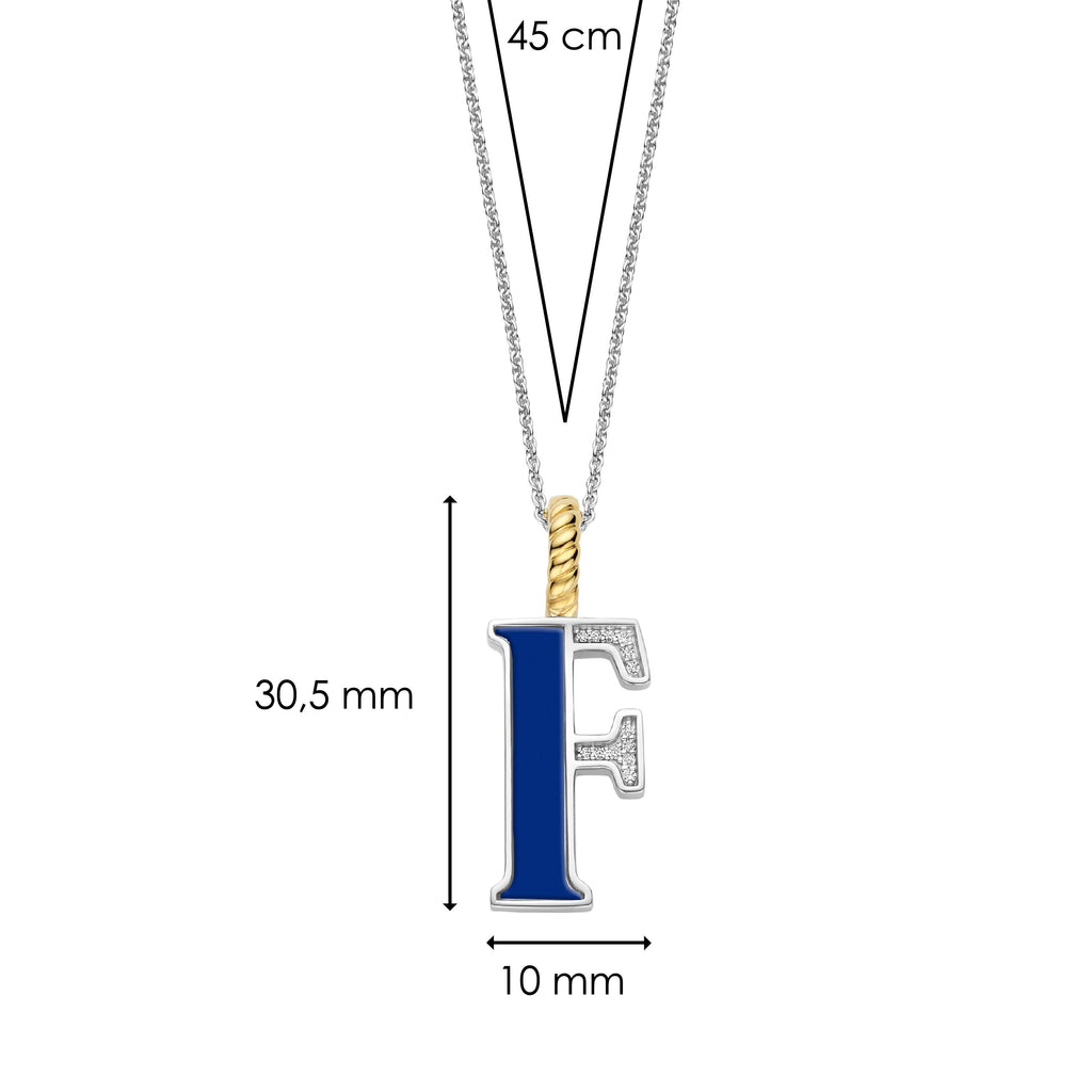 Ti Sento Milano Pendentif lettre F Lettres et chiffres 6840LB_F