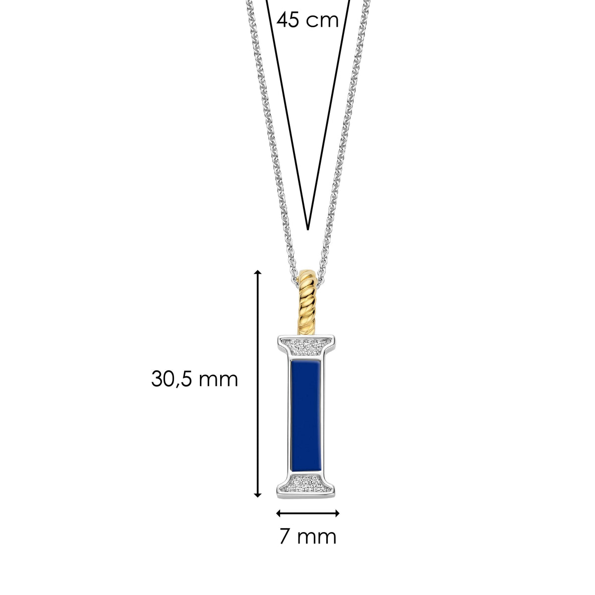 Ti Sento Milano Pendentif lettre I Lettres et chiffres 6840LB_I