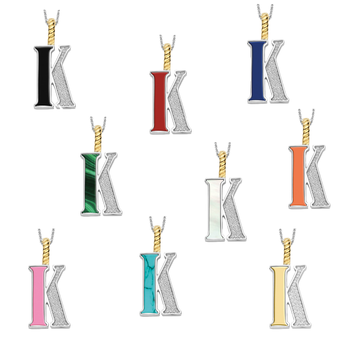 Ti Sento Milano Pendentif lettre K Lettres et chiffres 6840LB_K