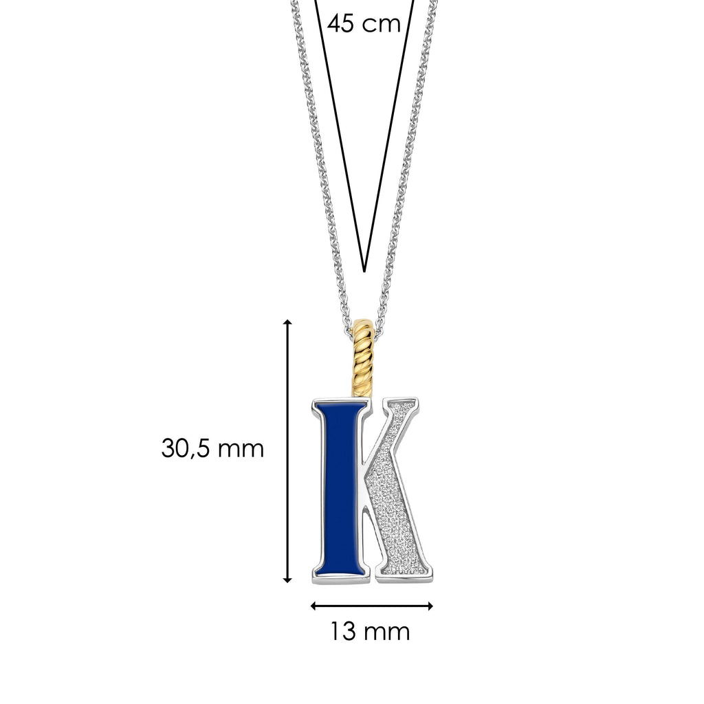 Ti Sento Milano Pendentif lettre K Lettres et chiffres 6840LB_K
