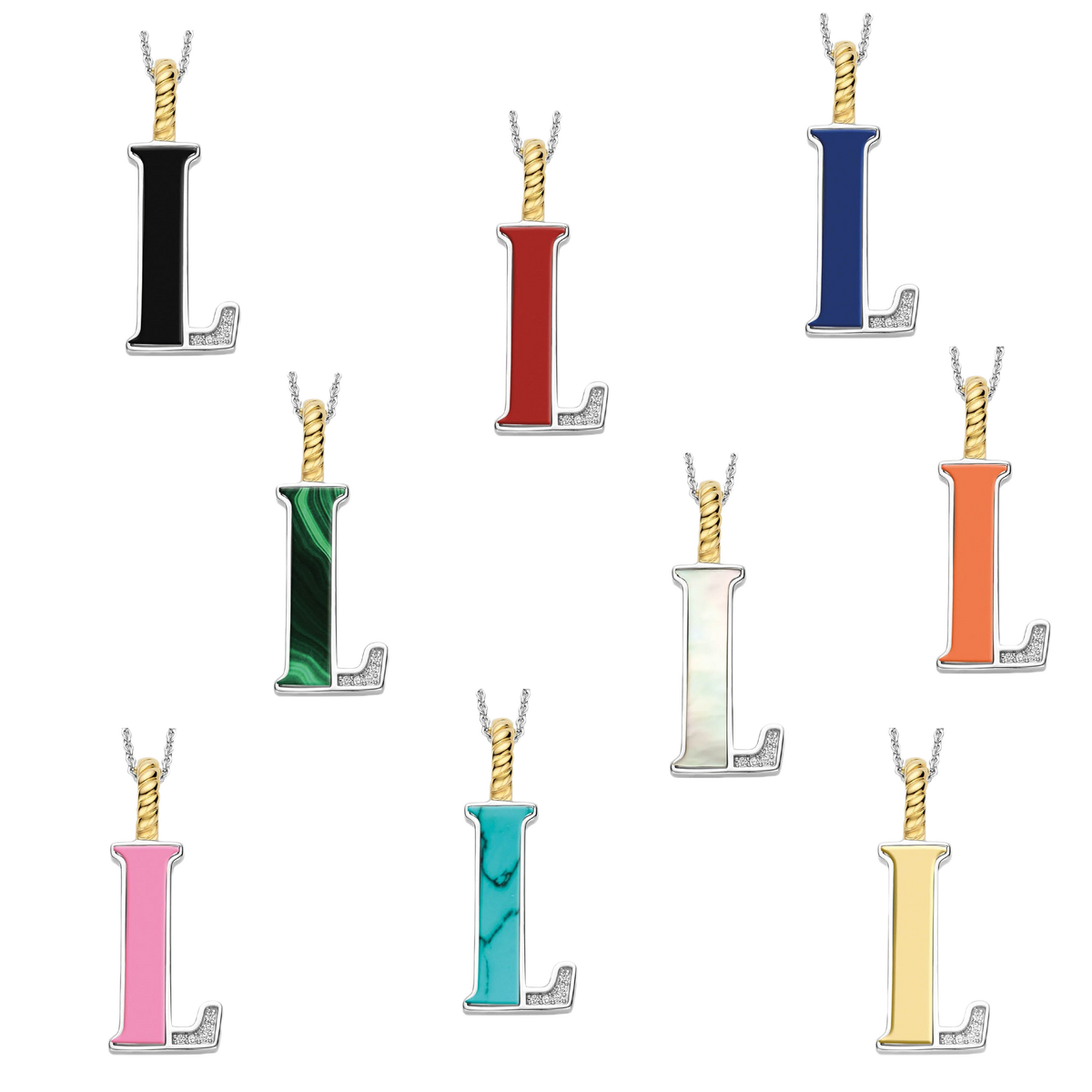 Ti Sento Milano Pendentif lettre L Lettres et chiffres 6840MA_L