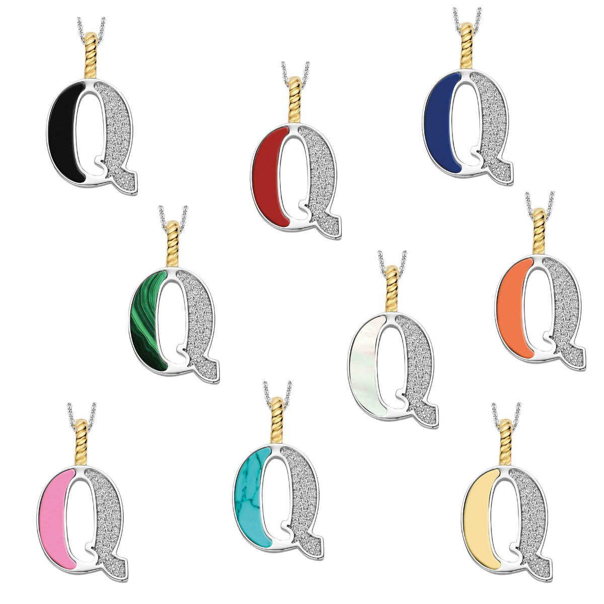 Ti Sento Milano Pendentif lettre Q Lettres et chiffres 6840ZY_Q