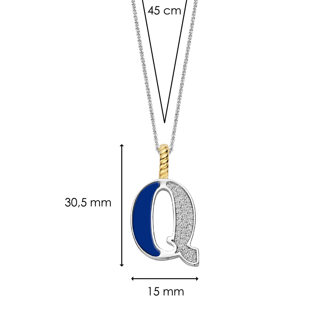Ti Sento Milano Pendentif lettre Q Lettres et chiffres 6840LB_Q